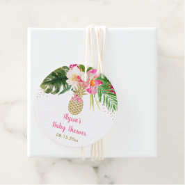 Ananas Tropisch Baby shower Bedankjes Labels