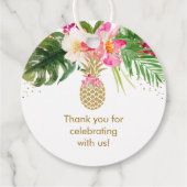 Ananas Tropisch Baby shower Bedankjes Labels (Achterkant)