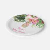 Ananas Tropisch Baby shower Papieren Bordje (Gekanteld)