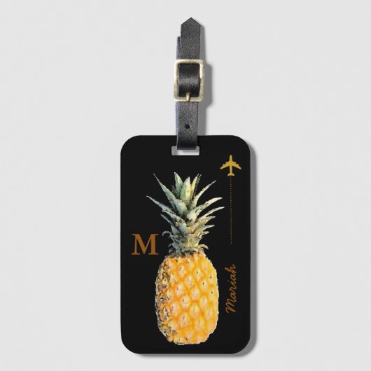 ananas tropisch bagagelabel (Voorkant (verticaal))