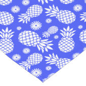 ananas tropisch blauw tafelblad korte tafelloper (Hoek)