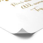 Ananas Tropisch Bloemig Bruiloftsfeest Mimosa Bar Poster (Hoek)