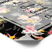 Ananas Tropisch Bloemig Bruiloftsontbijt Mimosa Ba Poster (Hoek)