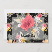 Ananas Tropisch Bloemmotief Bedankkaart (Voorkant)
