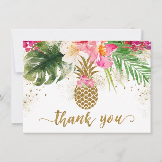 Ananas Tropisch Bloemstuk Bruidsdiner Bedankt (Voorkant)