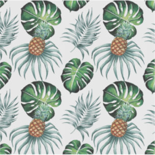 Ananas Tropisch fruit & blad watercolor patroon Sticker