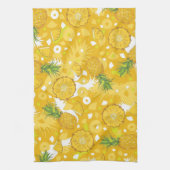Ananas - Tropisch geel keukenhanddoek (Verticaal)