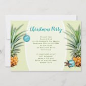 Ananas Tropisch Kerstfeest Uitnodiging (Voorkant)