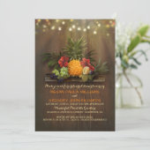 Ananas Tropisch Strand Licht Oefenavondmaal Kaart (Staand voorkant)