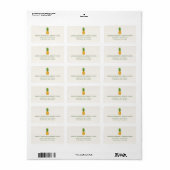 Ananas Tropisch Strand Retro Trouwdag Etiket (Full Sheet)