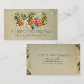 ananas tropisch strand zomer party palmen visitekaartje (Voorkant / Achterkant)