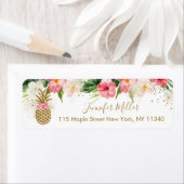 Ananas Tropisch Vrijgezellenfeest Etiket (Insitu)