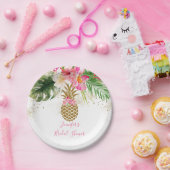 Ananas Tropisch Vrijgezellenfeest Papieren Bordje (Feest)