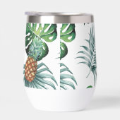 Ananas Tropisch Waterverf Jungle Palm Patroon (Rechts)