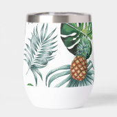 Ananas Tropisch Waterverf Jungle Palm Patroon (Achterkant)