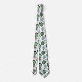 Ananas Tropisch Waterverf Jungle Palm Patroon Stropdas (Achterkant)
