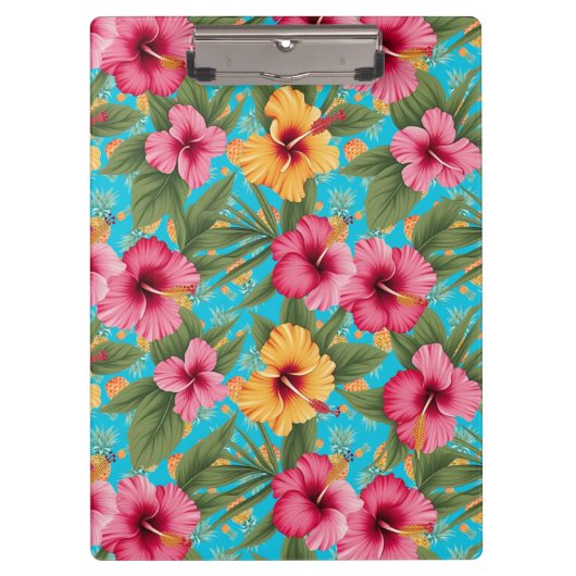 Ananas tropische bloemen klembord (Voorkant)