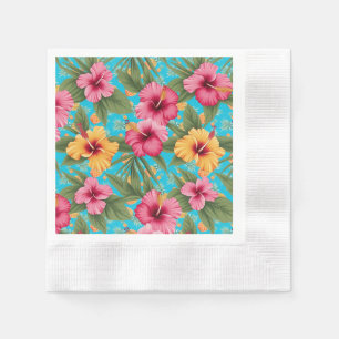 Ananas tropische bloemen servet