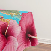 Ananas tropische bloemen tafelkleed (Voorbeeld)