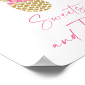 ananas Tropische Floral Birthday TreSign Poster (Hoek)