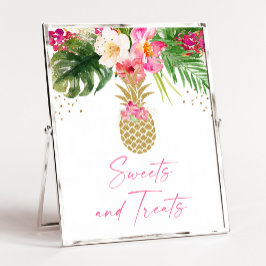 ananas Tropische Floral Birthday TreSign Poster