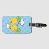 ananas tropische pina colada Romantic Bagagelabel (Voorkant (horizontaal))