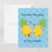 ananas tropische pina colada Romantic Briefkaart (Voorkant / Achterkant)