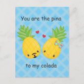 ananas tropische pina colada Romantic Briefkaart (Voorkant)