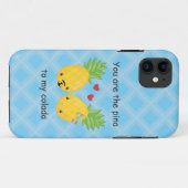  ananas tropische pina colada Romantic Case-Mate iPhone Case (Achterkant (horizontaal))