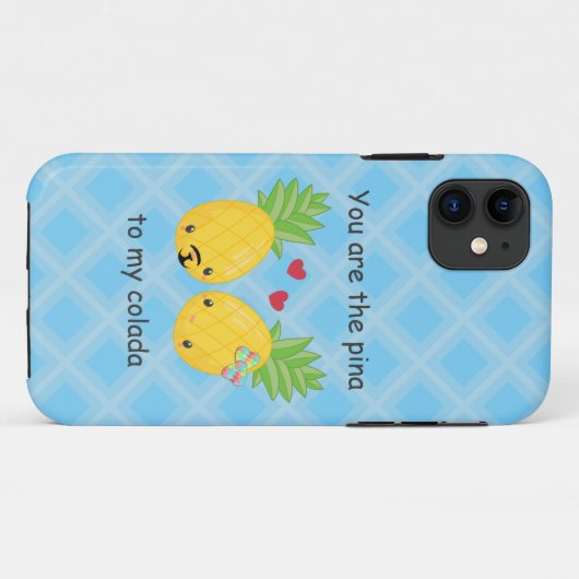  ananas tropische pina colada Romantic Case-Mate iPhone Case (Achterkant (horizontaal))