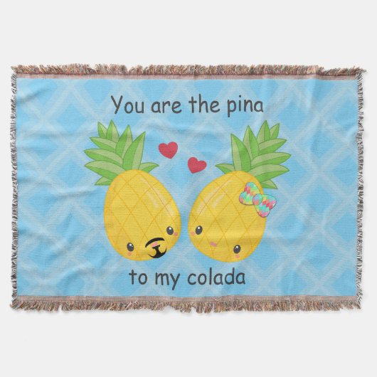 ananas tropische pina colada Romantic Deken (Voorkant)