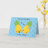  ananas tropische pina colada Romantic Kaart (Gele Bloem)