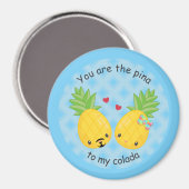ananas tropische pina colada Romantic Magneet (Voorkant / Achterkant)