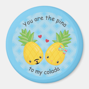 ananas tropische pina colada Romantic Magneet