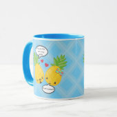  ananas tropische pina colada Romantic Mok (Voorkant links)