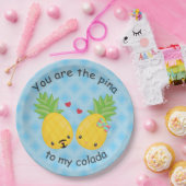 ananas tropische pina colada Romantic Papieren Bordje (Feest)