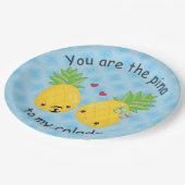 ananas tropische pina colada Romantic Papieren Bordje (Gekanteld)