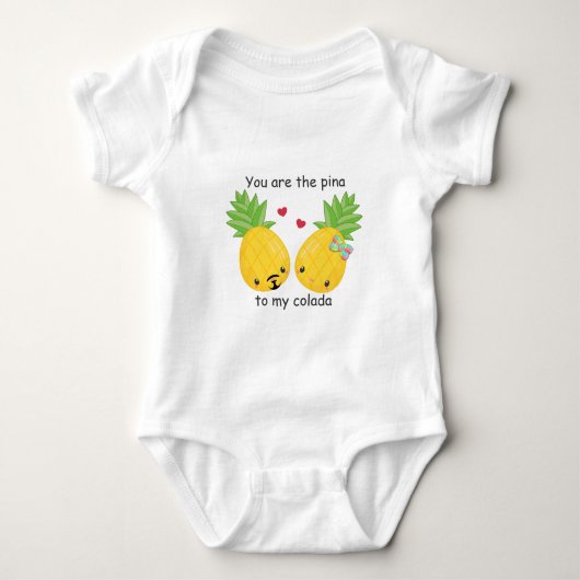  ananas tropische pina colada Romantic Romper (Voorkant)