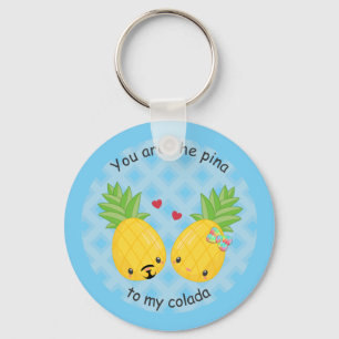  ananas tropische pina colada Romantic Sleutelhanger