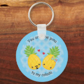  ananas tropische pina colada Romantic Sleutelhanger (Voorkant)