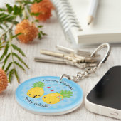 ananas tropische pina colada Romantic Sleutelhanger (Voorkant Rechts)