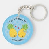 ananas tropische pina colada Romantic Sleutelhanger (Achterkant)