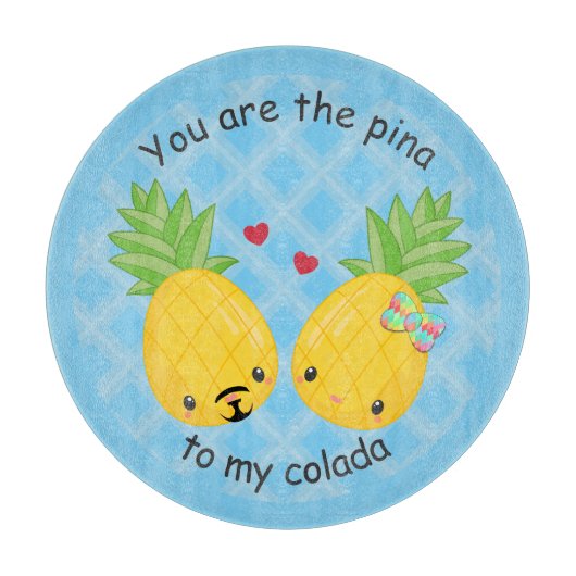  ananas tropische pina colada Romantic Snijplank (Voorkant)