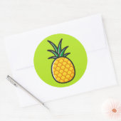 Ananas Tropische Ronde Stickers (Envelop)