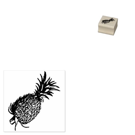  Ananas Tropische Rubber Stamp Rubberstempel (Gestempeld)