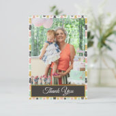 Ananas Tropische Verjaardag Dank u Foto Bedankkaart (Staand voorkant)