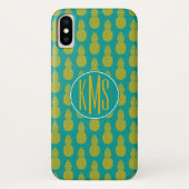 ananas tropische vruchten | Monogram Case-Mate iPhone Case (Achterkant)