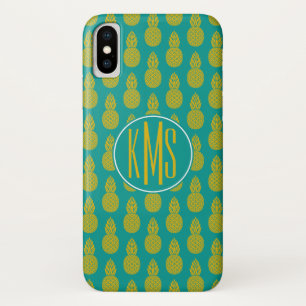 ananas tropische vruchten Monogram iPhone X Hoesje