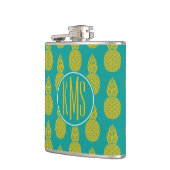 ananas tropische vruchten | Monogram Heupfles (Links)