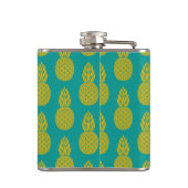 ananas tropische vruchten | Monogram Heupfles (Achterkant)